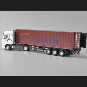 تریلی کانتینردار سفید مدل بنز آکتروس 1:50 Container Trailer Model Benz Actros_اسباب بازی